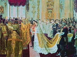 Wedding of Nicholas and Alexandra in the Winter Palace