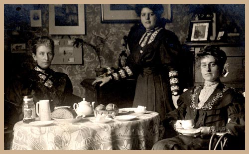 Group of Edwardian Ladies at Tea