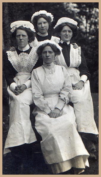 a Group of Edwardian Maids