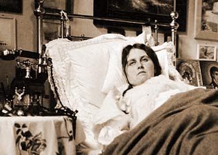 Anna Vyrubova sick in bed
