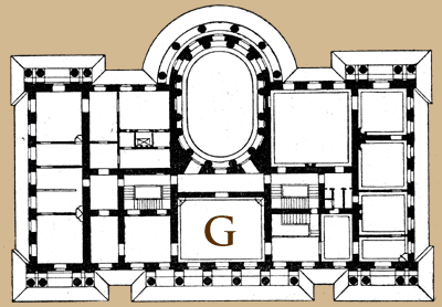second floor plan of Yelagin Palace