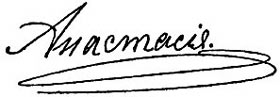 Anastasia's signature