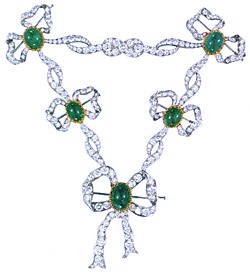 Diamond and Emerald Necklace