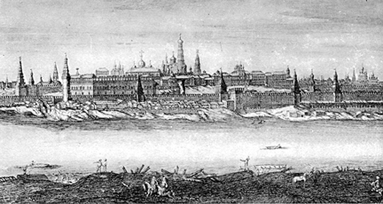 View of the Kremlin in 1715