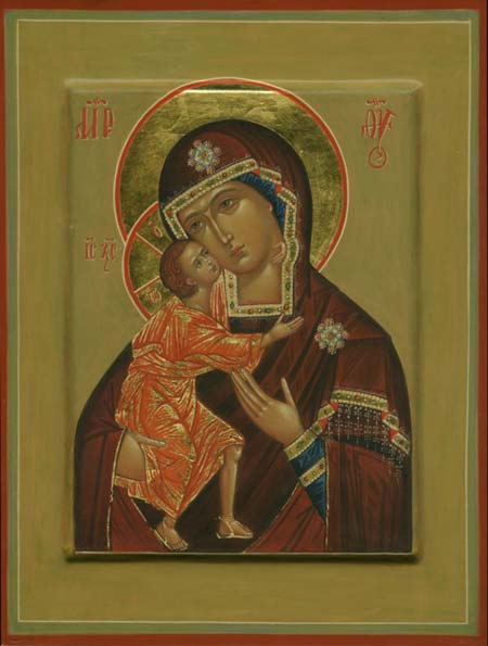 Russian Icon Virgin and Child Feodorovsky