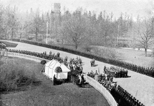 in front of the Alexander Palace