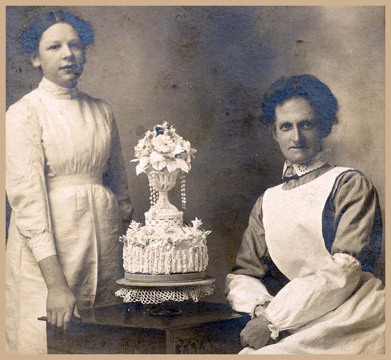 Edwardian Servants with a Cake