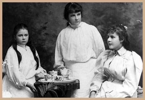 Edwardian Girls having Tea